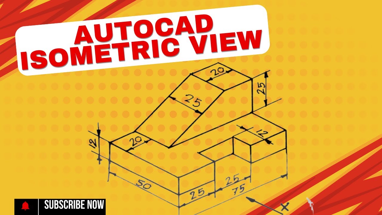 ISOMETRIC Assignment No. 1 | AutoCAD 2D to 3D Practice Drawing