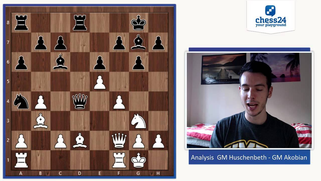 GM Huschenbeth – GM Akobian Millionaire Chess 2015 | Game Analysis