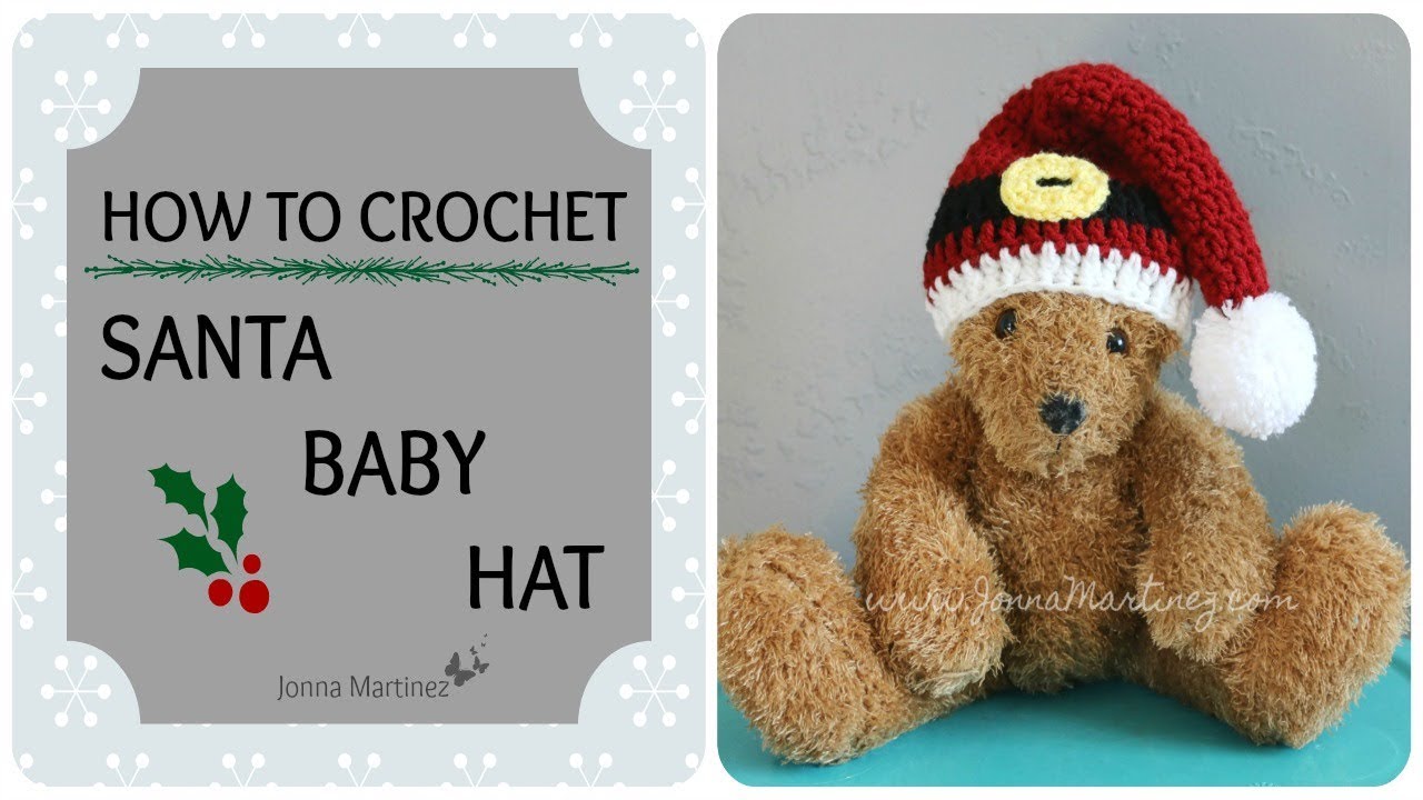How To Crochet A Santa Baby Hat