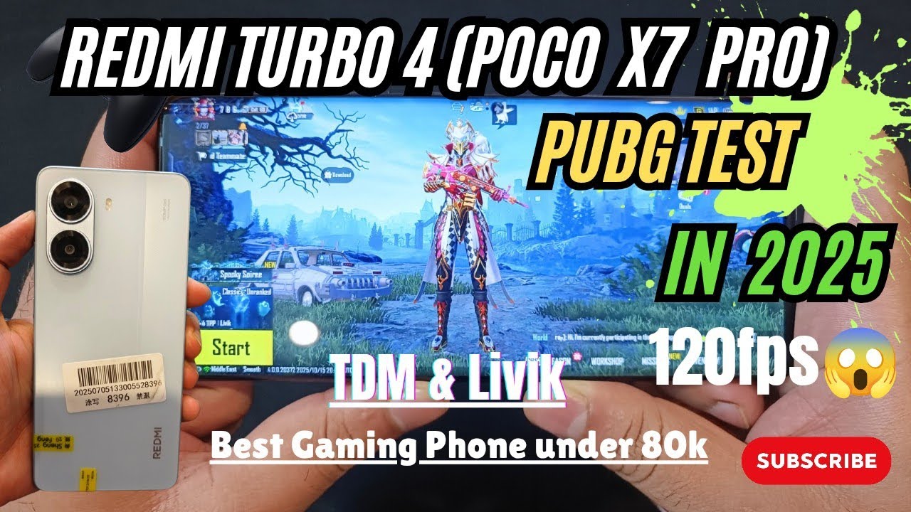Redmi Turbo 4 (Poco x7 Pro) PUBG/BGMI Test in 2025 | battery & Graphics Test | 120fps | Price? | 
