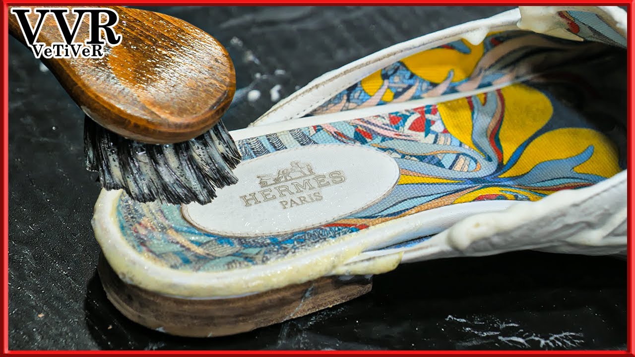 'Hermes' White leather Mules Restore by VeTiVeR