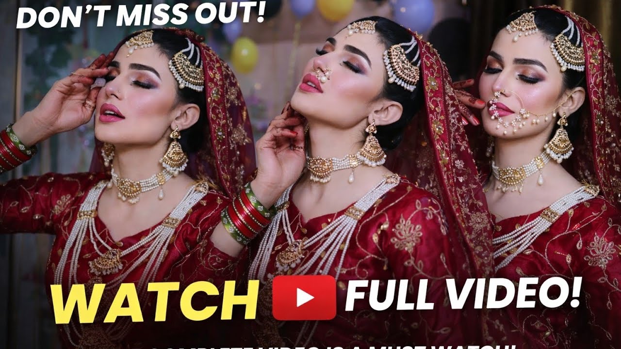 Barat Bridal Makeup Tutorial 2025-2026 | Dewy Glam Look Step by Step | Pakistani Bride
