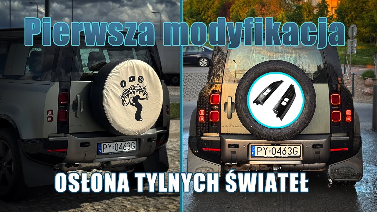 Pierwsza modyfikacja naszego Defendera - ryflowana osłona tylnych świateł