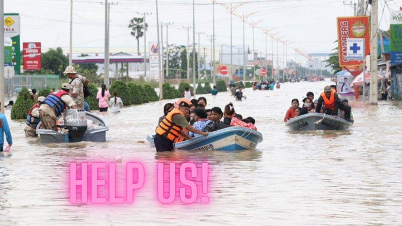 Phnom Penh City Submerges  Flood Waters Every Storm Season #flooding #travel #phnompenh #battambang