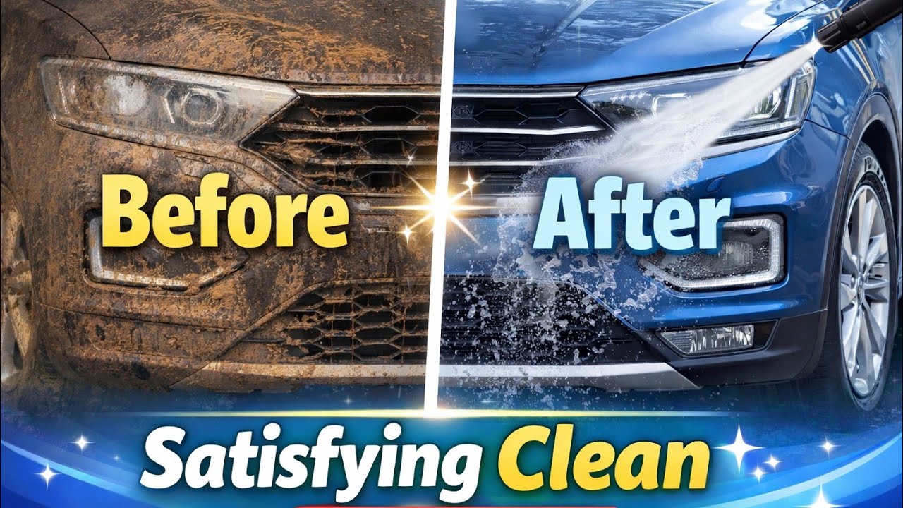 Asmr Car Washing Satisfying Cleaning before & after renovation 
