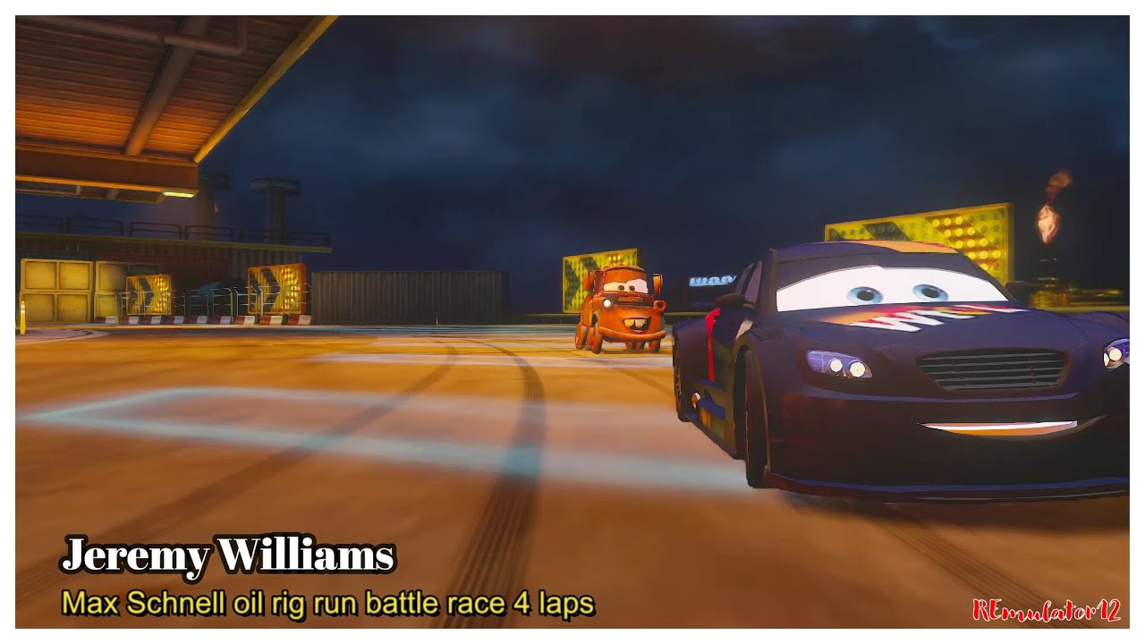 Cars 2 The Video Game | Max Schnell - Battle Race | Oil Rig Run 4 Laps