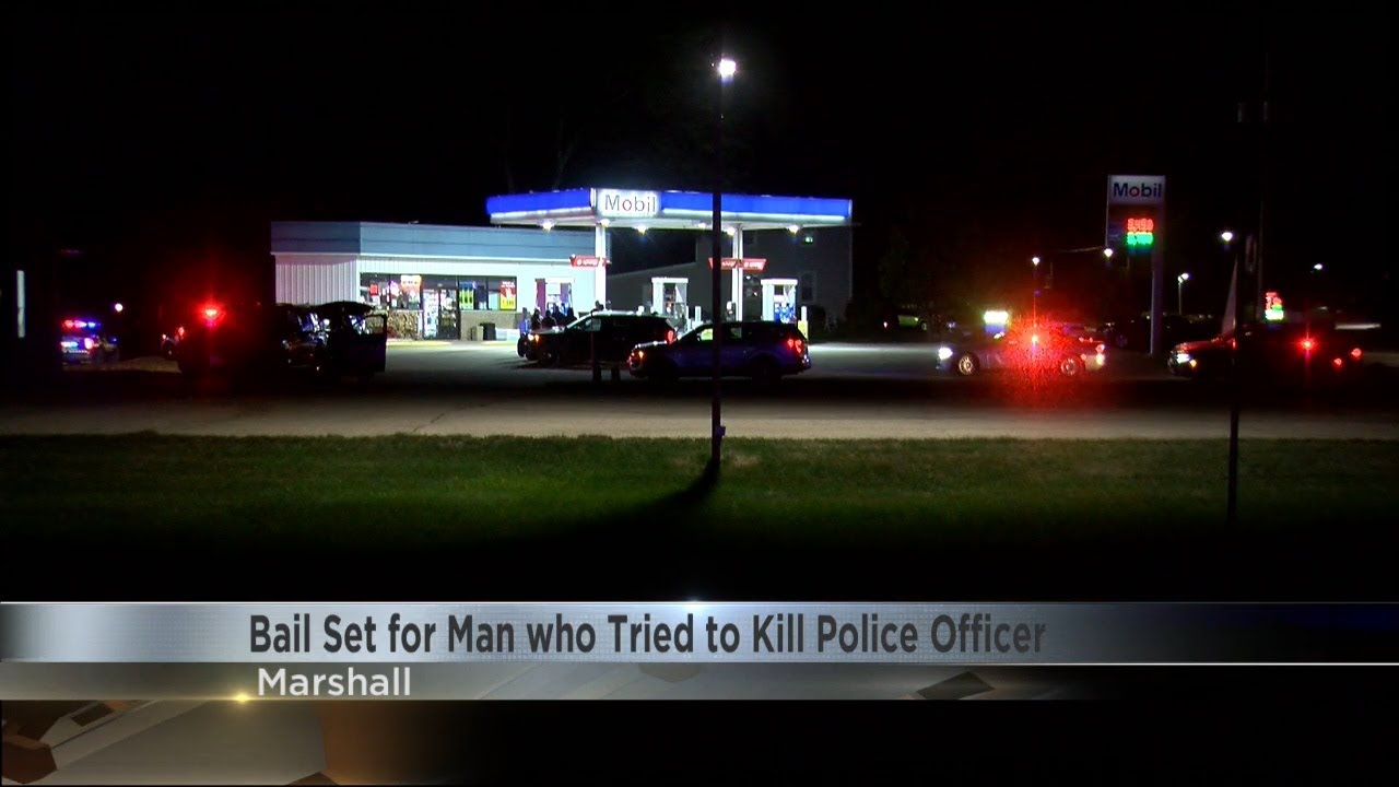 $500K bail set for Marshall man authorities say fired at officer