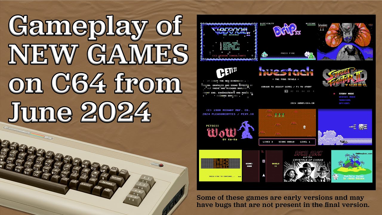 Gameplay of New C64 Games from June 2024