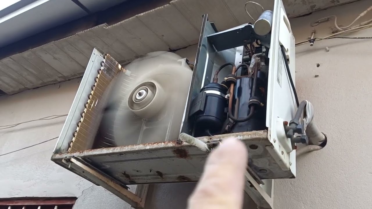 Ar condicionado fazendo muito barulho na condensadora com a função quente | aprenda como resolver !!