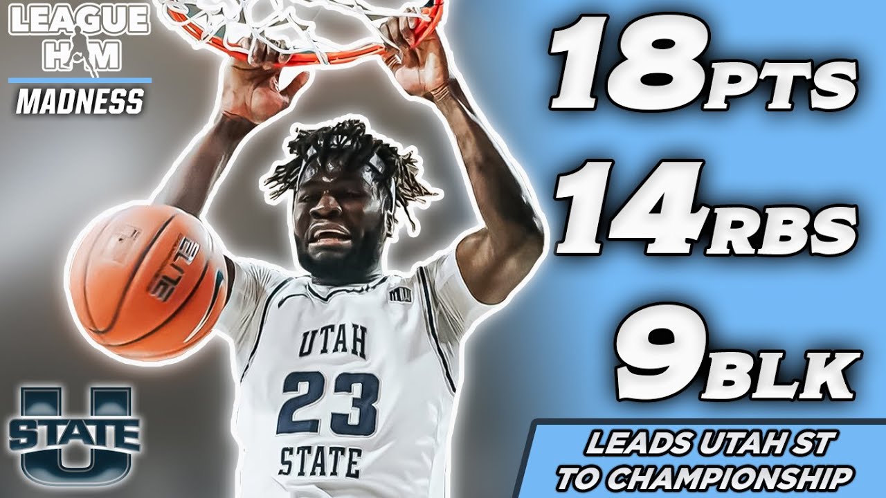 7'0 Neemias Queta 18 PTS, 14 RBS & 9 BLKs lead Utah State to MWC Finals | 3.12.21 Full Highlights