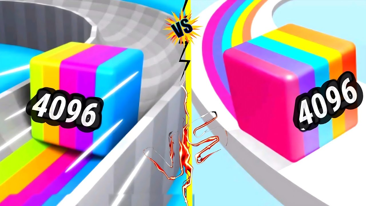 ❣️ JELLY RUN 2048 cubes runner 🆚 stickman roll - run new  2048 ball gameplay part 40