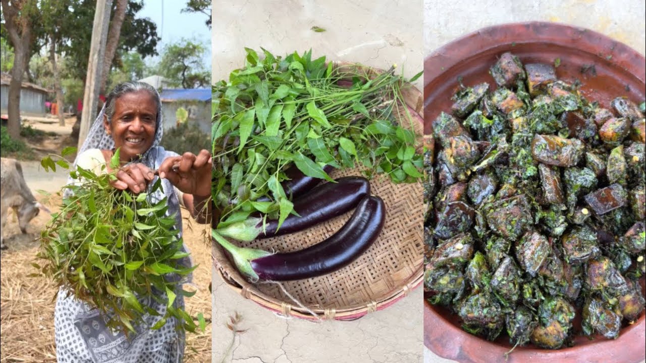 Village Style Neem Begun Recipe | Traditional Bengali Healthy Dish 