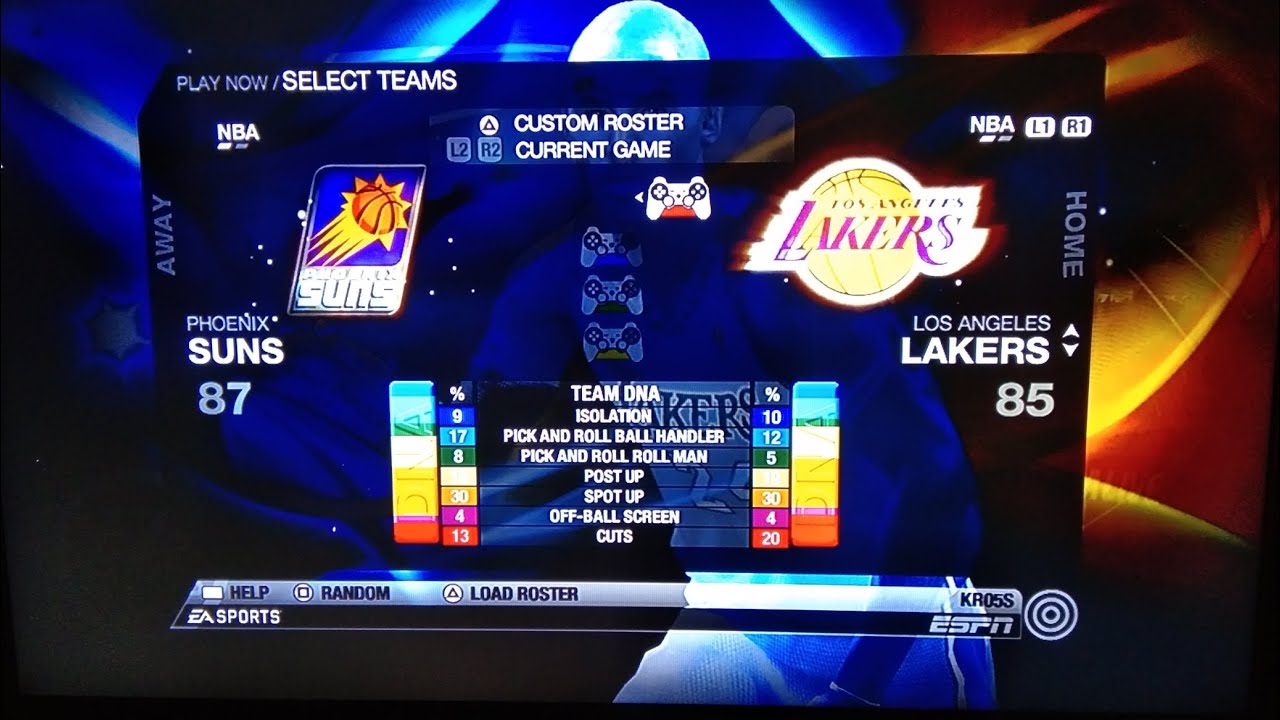 NBA Live 09 (PS3) | Suns 🏀 vs Lakers 🏀