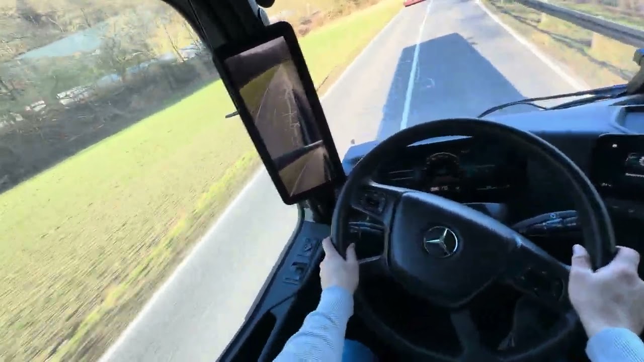 POV Truck Driving Germany Mercedes 1853 