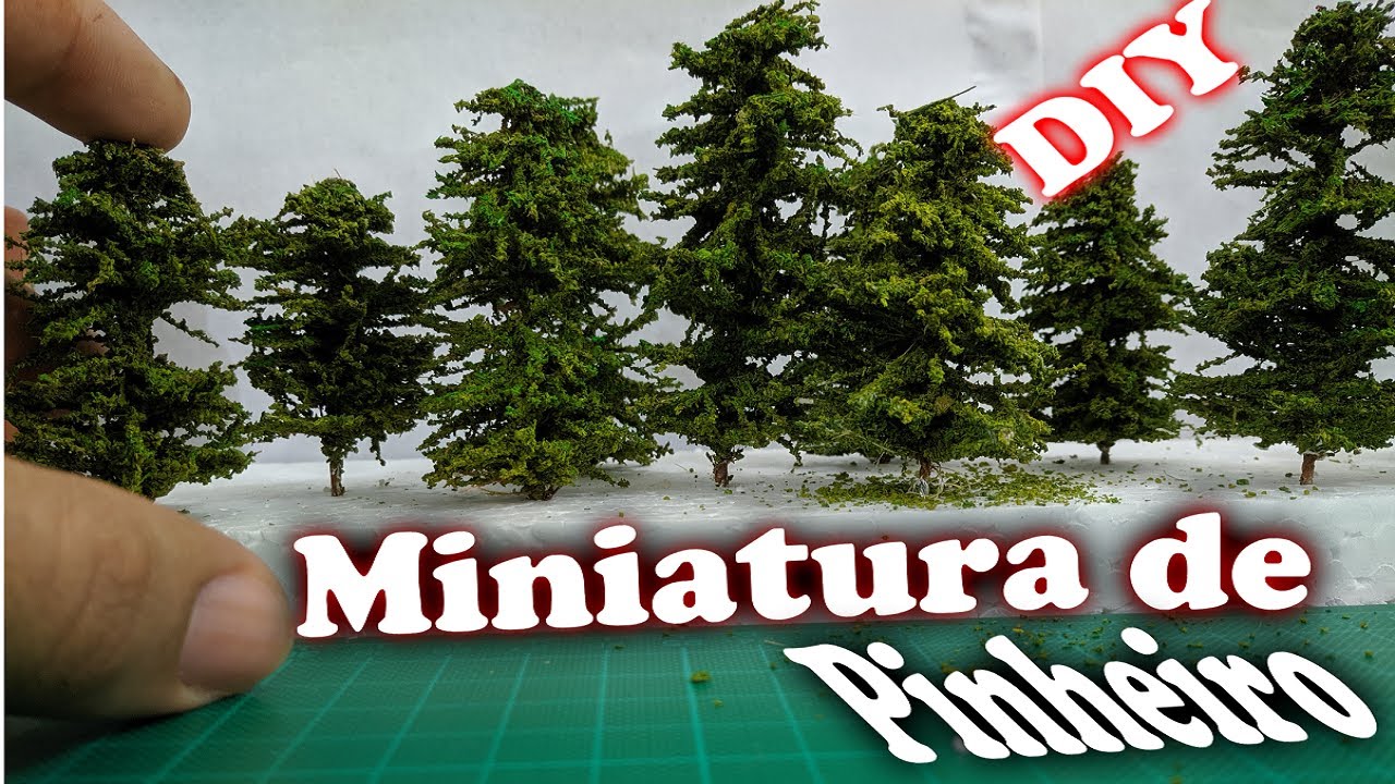Como fazer miniaturas de Pinheiros (para maquetes)