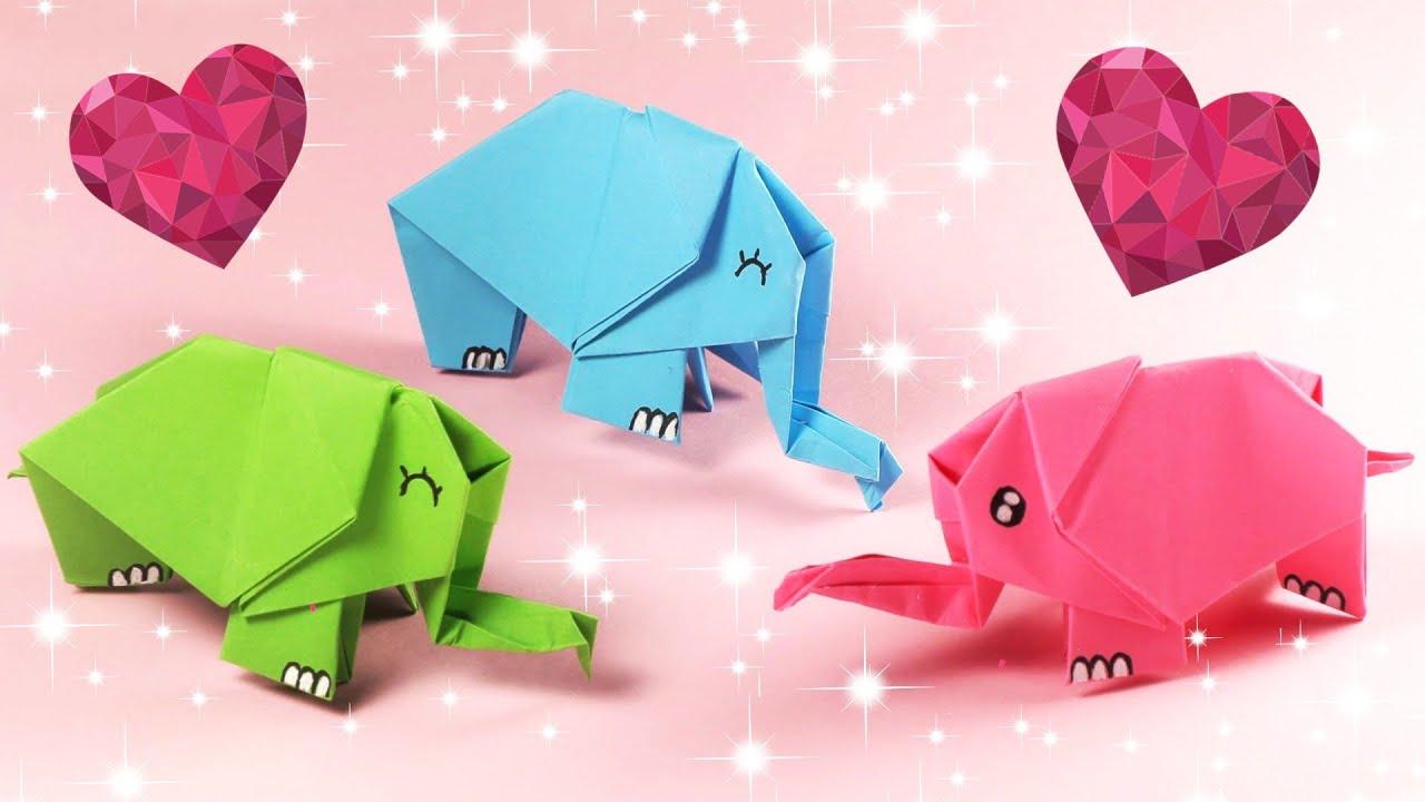 Easy Origami Elephant 🐘 How To Make Paper Elephant by Origamiso | Cute Origami Paper Animals