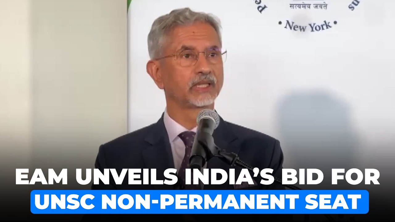 WATCH LIVE: India launches UNSC non-permanent seat 2028-29 Bid, EAM Jaishankar unveils campaign