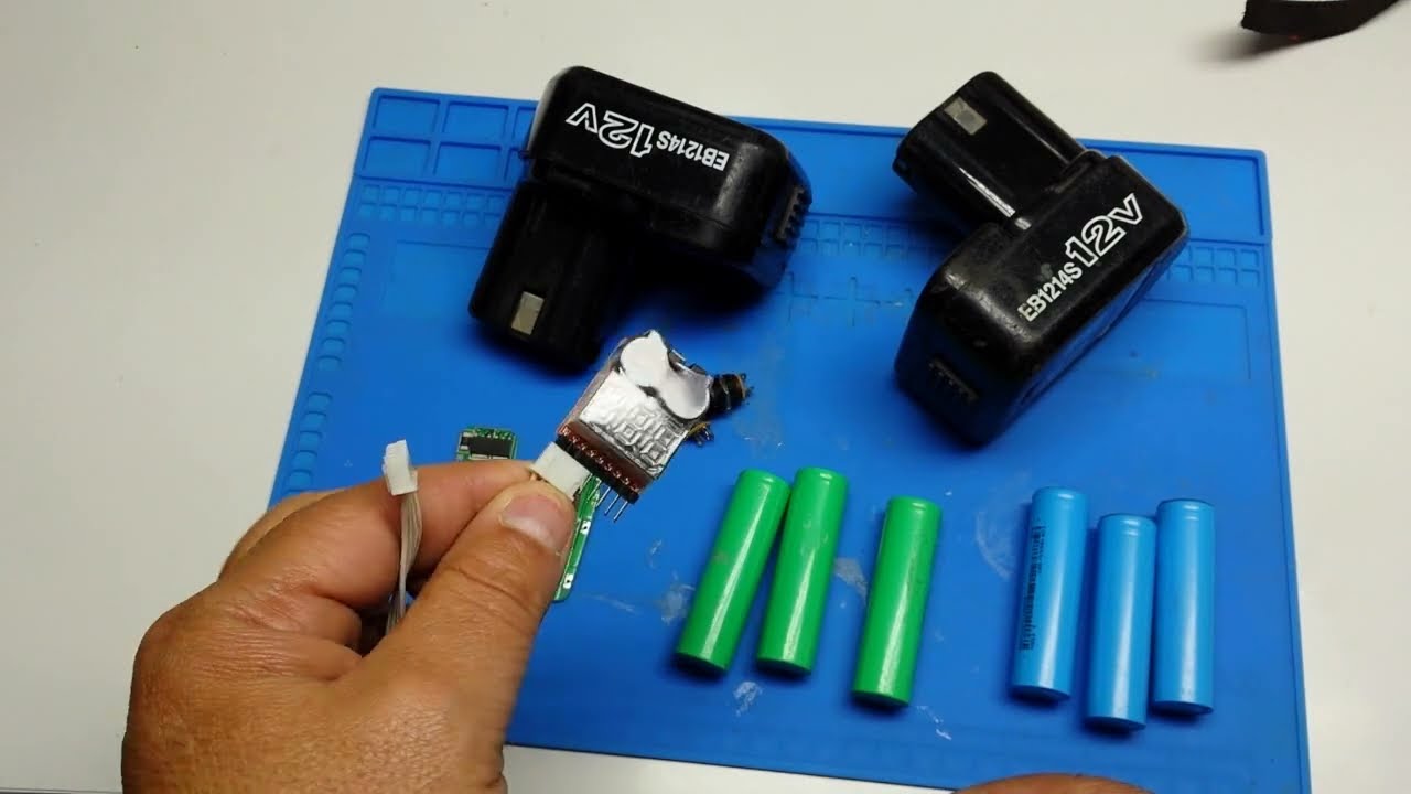 Taladro Hitachi DS 12DVF - Modificación bateria NiCd a litio