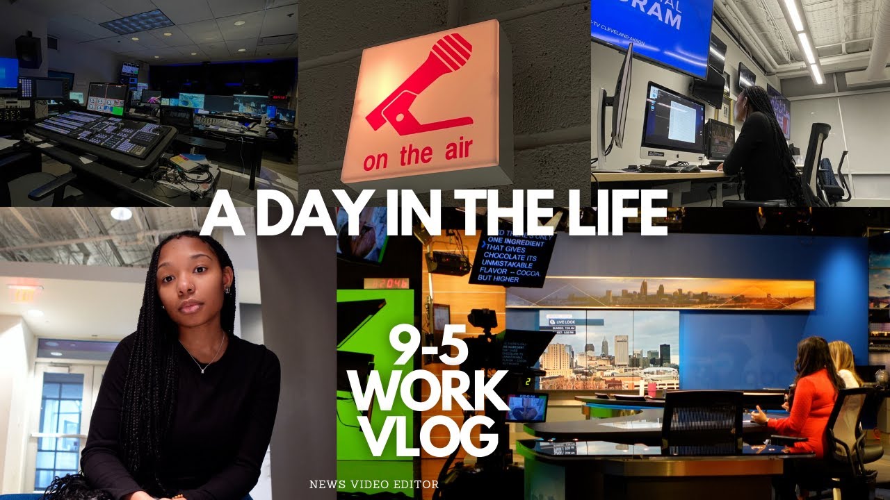 9-5 corporate work vlog: day in the life as a video editor