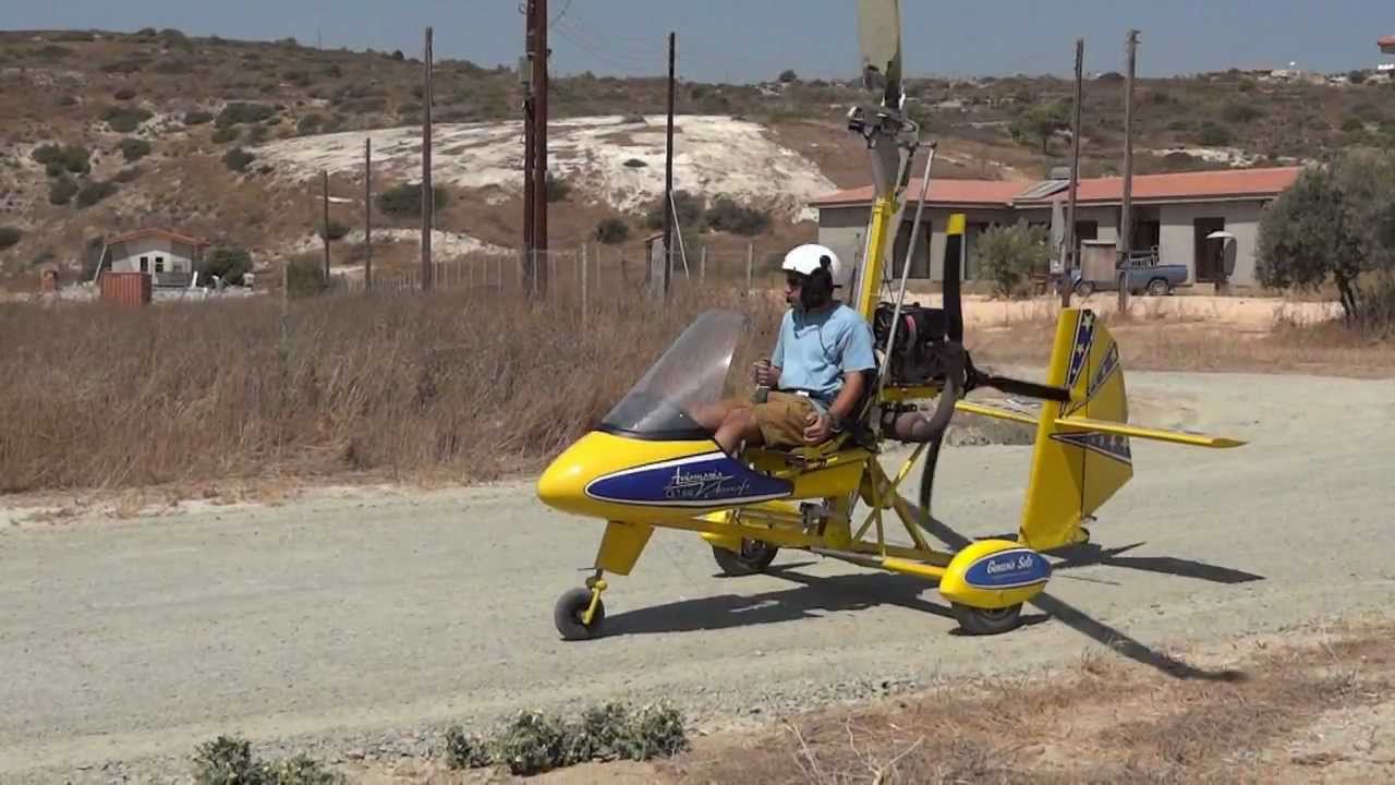 Aviomania Genesis G1sa gyroplane over Cyprus