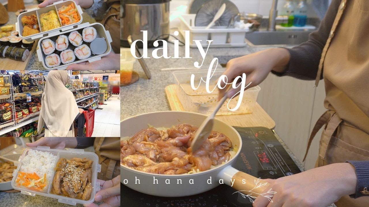 Belanja Mingguan, Membuat Bekal Makan Siang ke Kantor: Ayam Teriyaki, Maki Roll | Daily Vlog