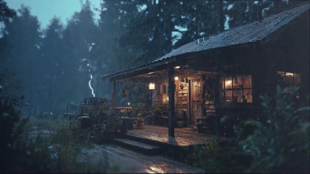 Extreme Dark Night Rain and Thunder Sound That Shuts Down Your Mind Fast