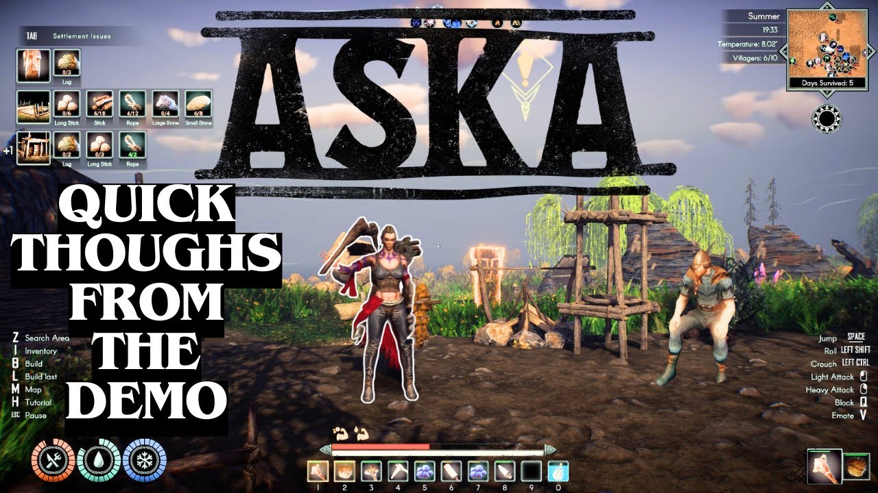 ASKA - Survival Colony Sim - Early Access And Demo Review