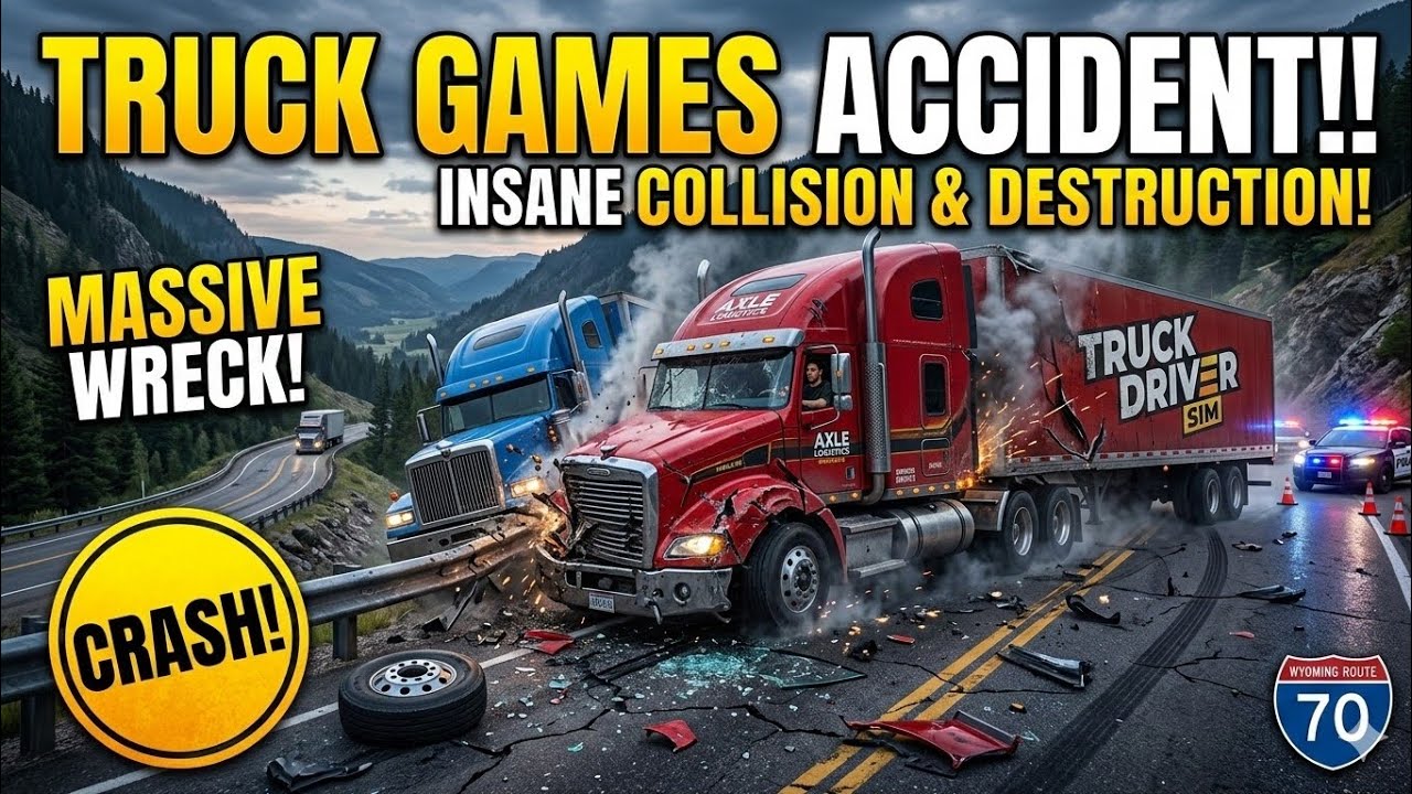 #games Truck accident🚓 Truck cargo Truck gaming 