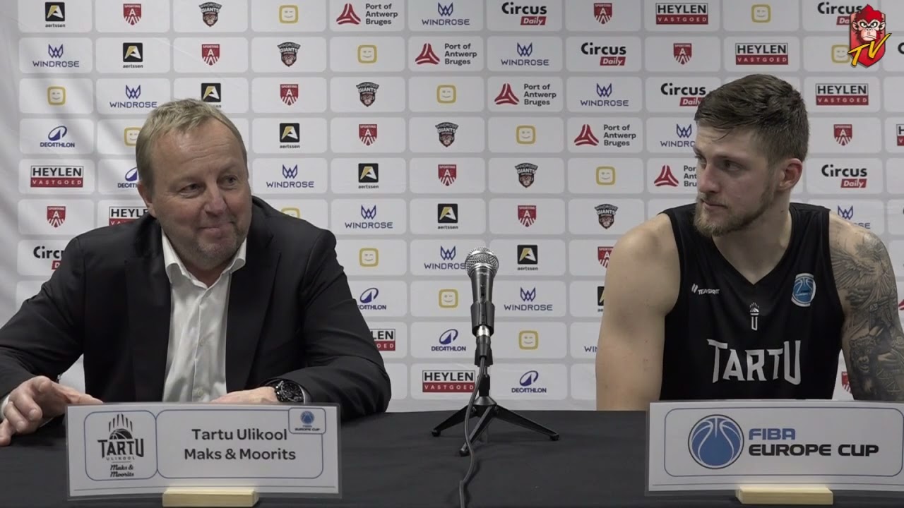 29 -10 -2025 PERSCONFERENTIE FIBA CUP WINDROSE GIANTS ANTWERP - TARTU ULIKOOL MAKS & MOORITS