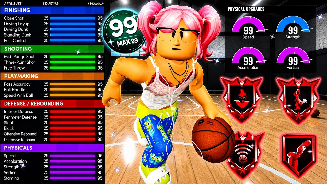 This SCORING GENERAL PG Build Is INSANE In Practical Basketball + SIGS + BADGES! (Roblox)