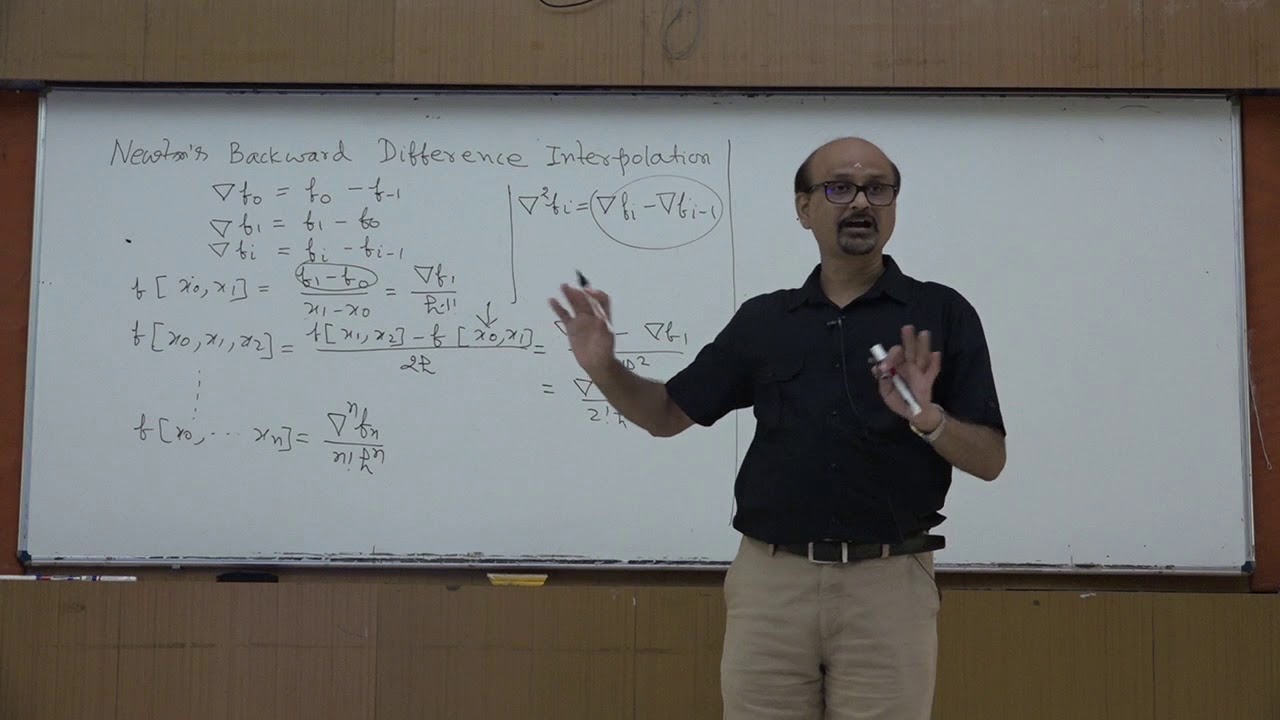 Lecture 11, Newton's Back ward Diff Interpolation  Prof S Chakraverty
