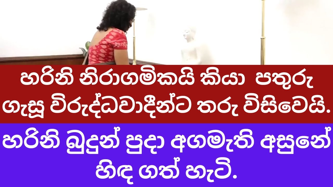 නිරාගමිකයි කියා පතුරු ගැසූ හරිනි බුදුන් පුදා අගමැති අසුනේ හිඳ ගත් හැටි.
