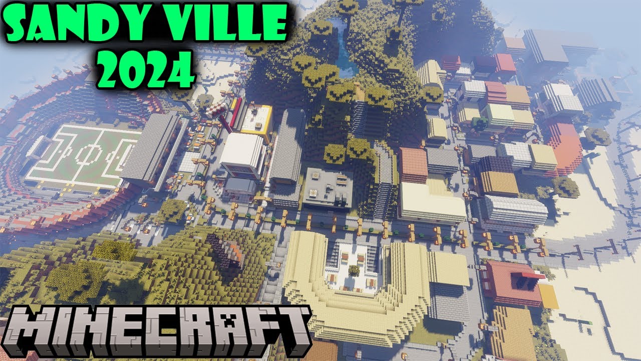 MI Nuevo PUEBLO de MINECRAFT! (Tour completo) - Sandy Ville