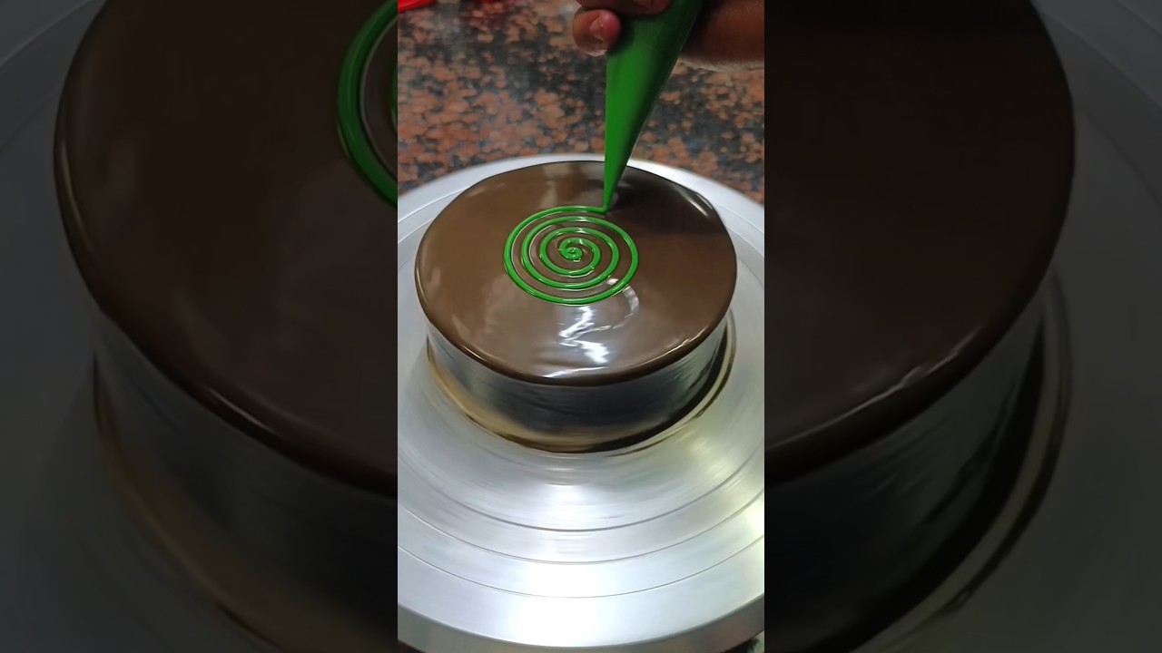 green chocolate cake zebra design