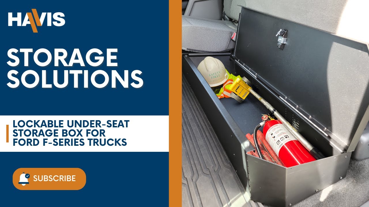 Secure Your Gear: Ultimate Lockable Under-Seat Storage Box for Ford F-Series Trucks! | Havis Inc.