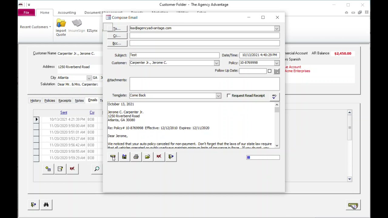 Agency Advantage - Email & Text