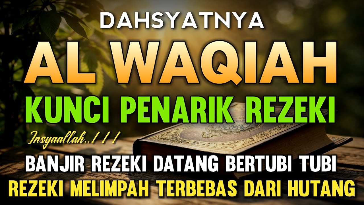 ALWAQIAH PEMBUKA REZEKI PALING MUSTAJAB | DIMUDAHKAN SEGALA URUSAN | REZEKI DATANG BERTUBI TUBI