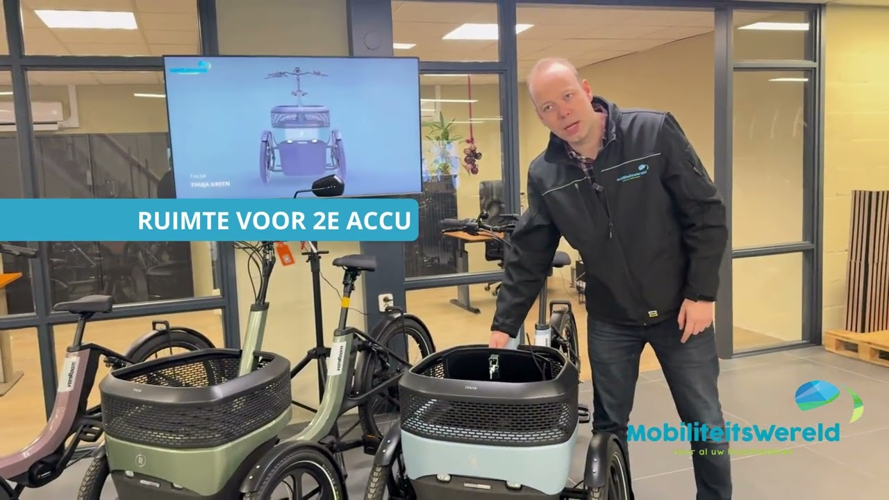 Van Raam Thuja uitleg bij Mobiliteitswereld in de winkel