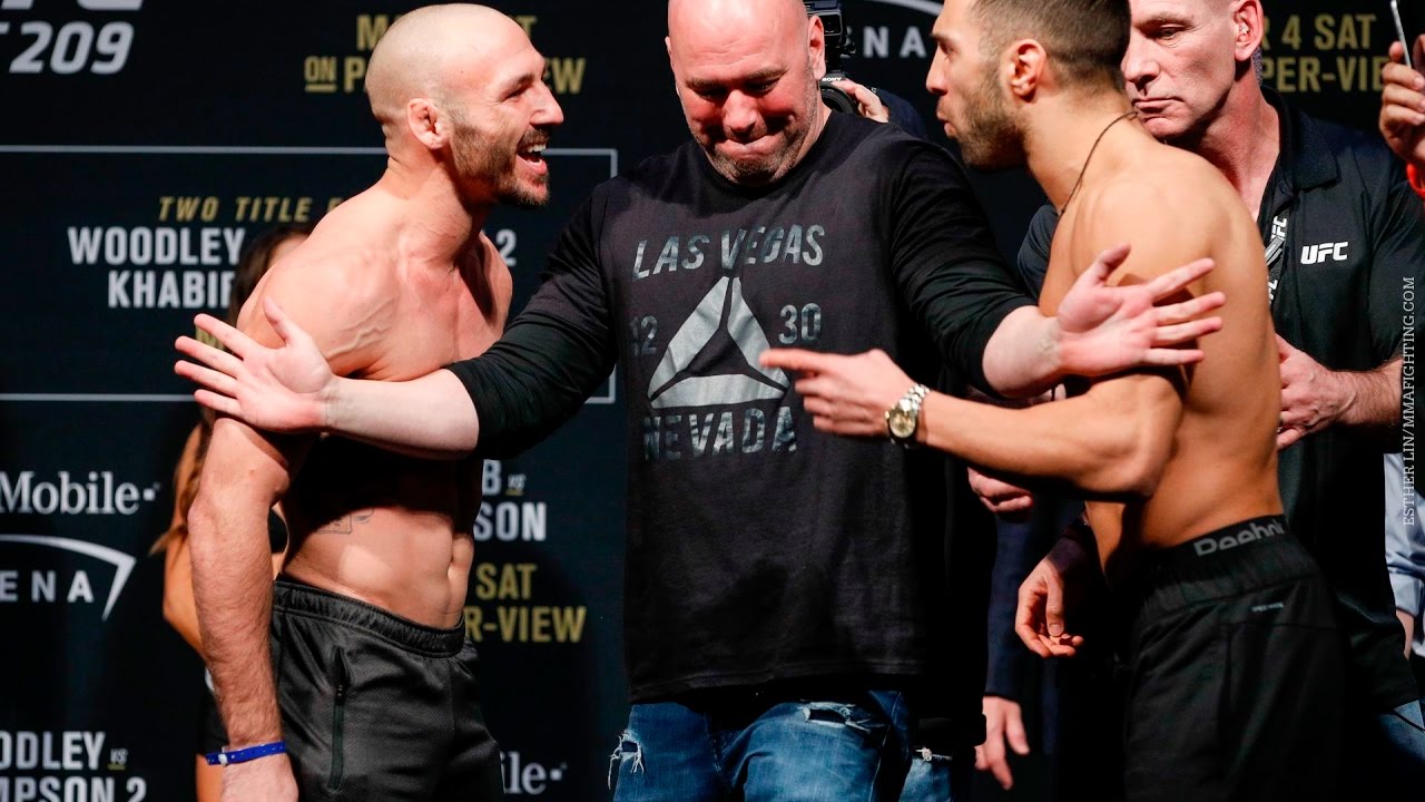 UFC 209 Weigh-Ins: Lando Vannata vs. David Teymur Staredown