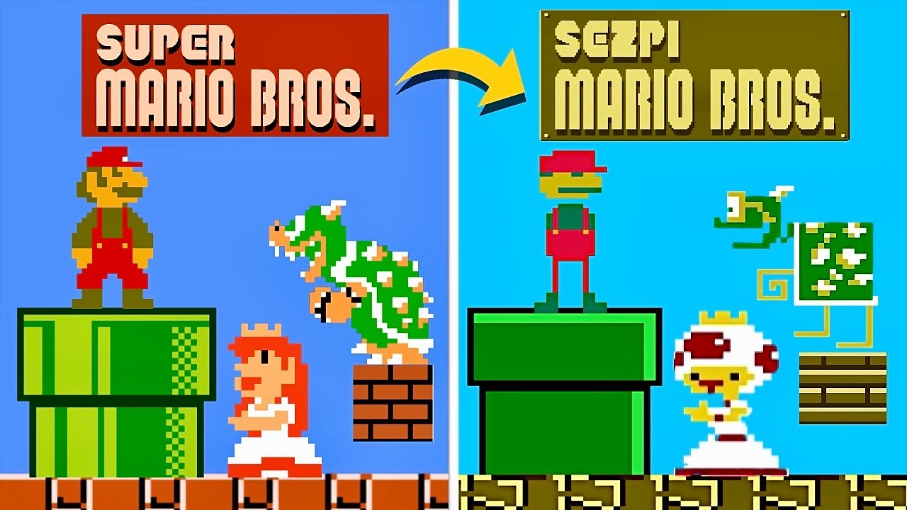 STRANGEST Super Mario Bros. NES Hack EVER! - Sezpi Mario Bros. Playthrough