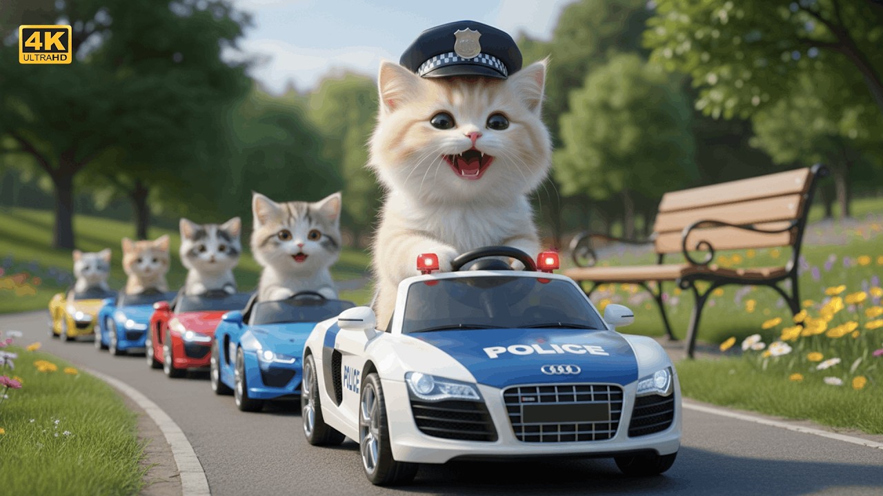 Mama Cat Saves Kitten to a Police Car — Wait Until You See This! 🚓🐱🔥