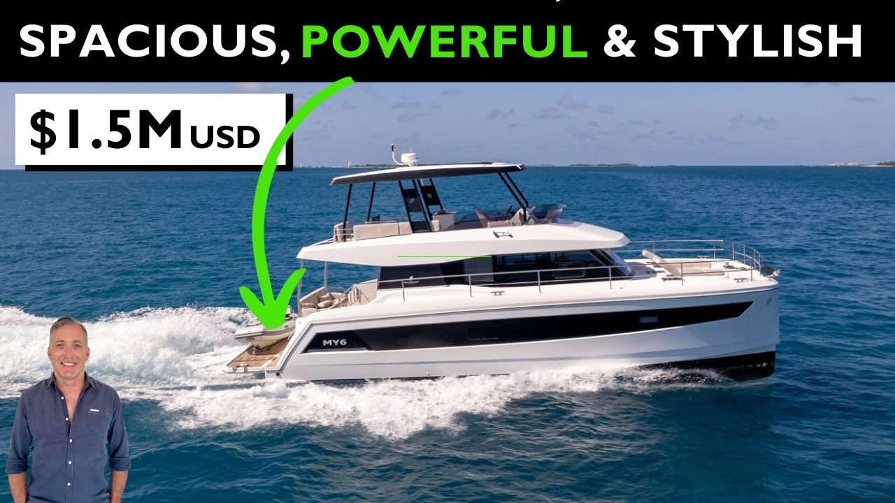 Fountaine Pajot MY6 Power Catamaran Boat Walkthrough