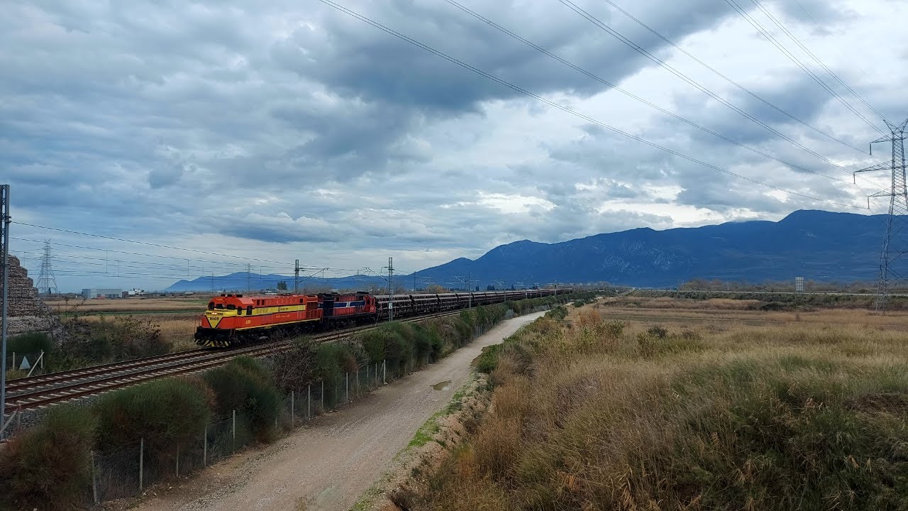 Steel pipe trains near Lamia | Diesel Action!