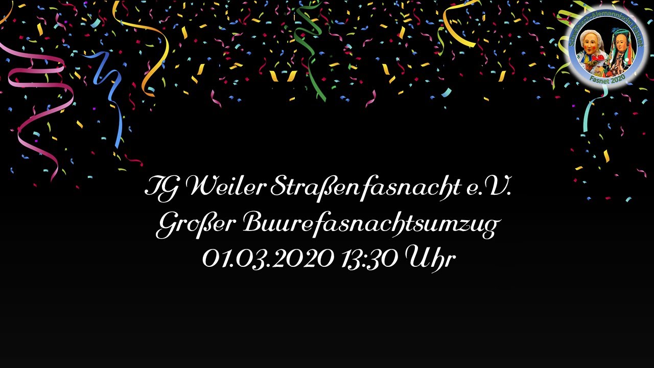 01.03.2020 Großer Buurefasnachtsumzug in Weil am Rhein
