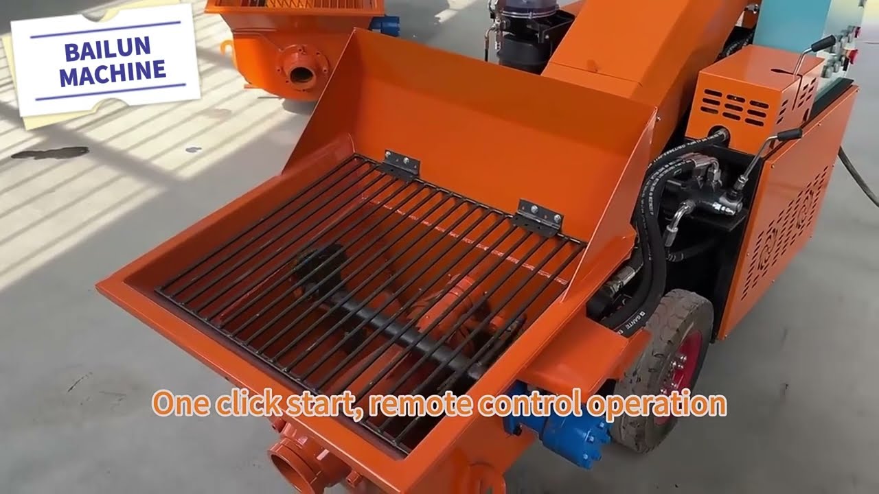 Small concrete pump with mixer