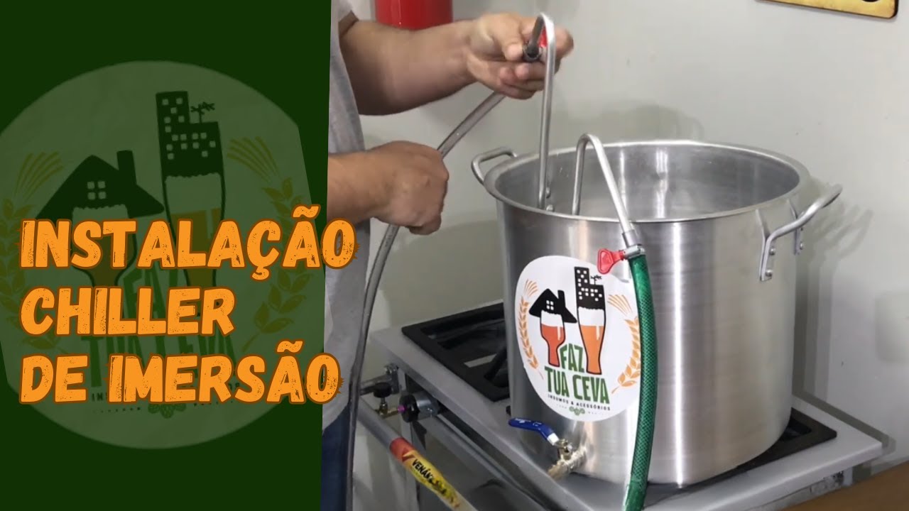 Instalação do Chiller de Imersão para Resfriamento do Mosto na Fabricação da Cerveja