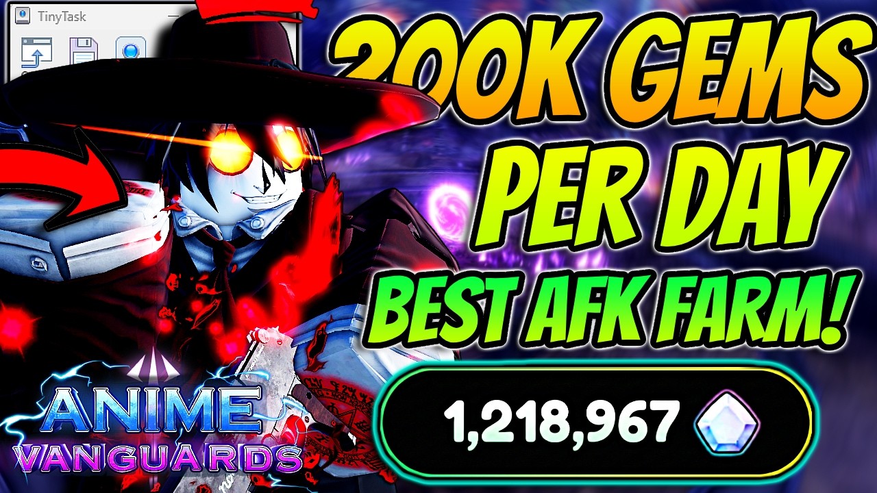 The *BEST* AFK GEMS Farming Method In Anime Vanguards Update 11! (200K PER DAY)