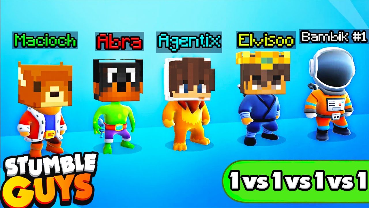 CAŁA EKIPA MILIONOWIC vs STUMBLE GUYS! *Abra, Agentix, Elvisoo*
