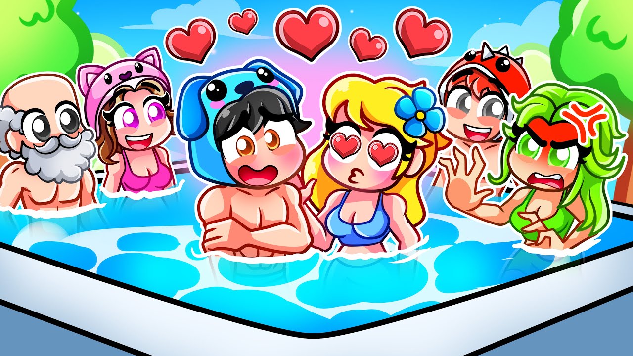 I KISSED My CRUSH At A POOL PARTY In Roblox ...