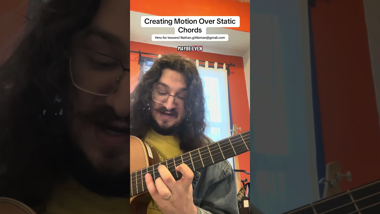 Creating Motion Over Static Harnony #musiclesson #guitarlesson #chords #guitarteacher